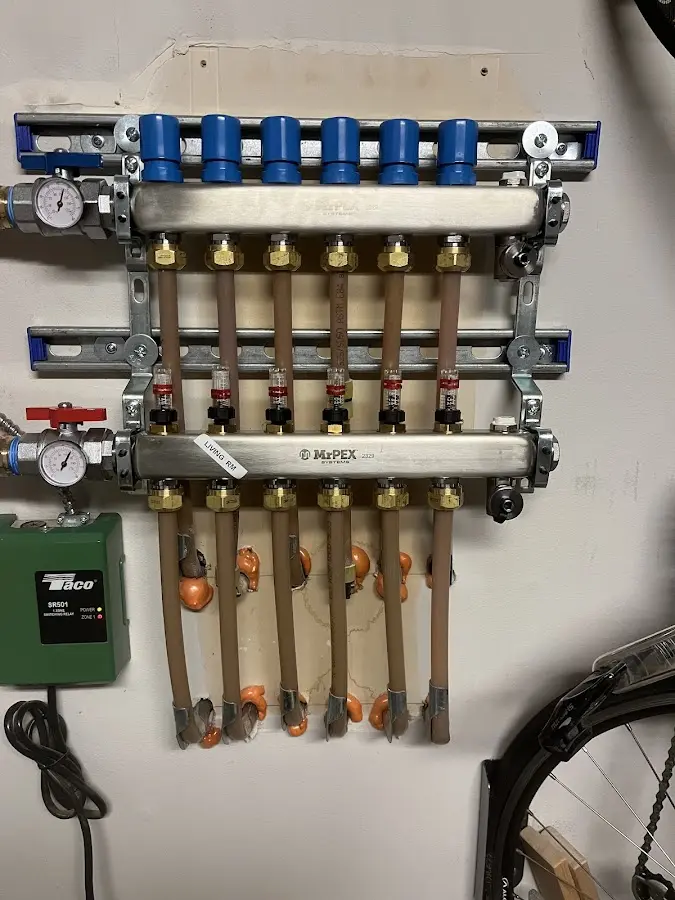 Plumber performing Gas Line Installation at a residential property in Montura